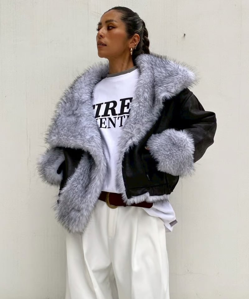 2way coat「fur leather」（リバーシブル）#251063511 | tabl