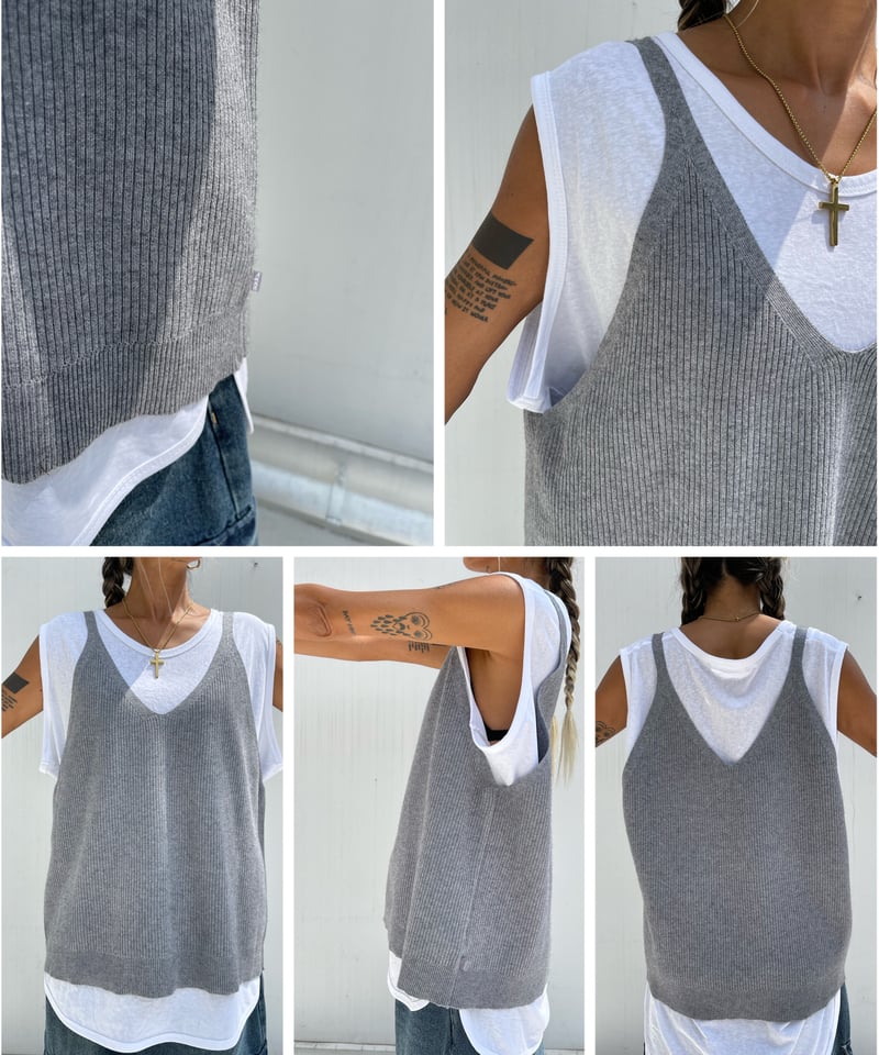 knit cami「V tank」#5060158 | tablethotel-sūdo
