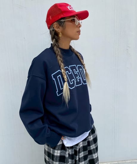 high neck sw「flocky font」#2162859(裏起毛）