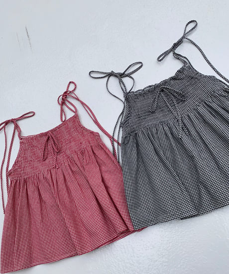 check flare cami「gingham」#6836