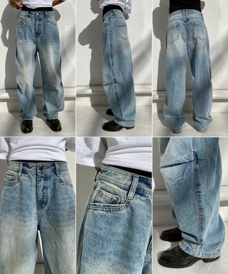 3D tuck denim「tapered」#99003