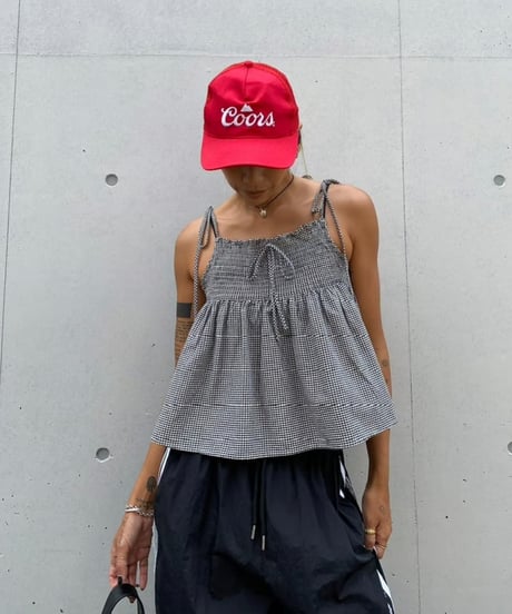 check flare cami「gingham」#6836