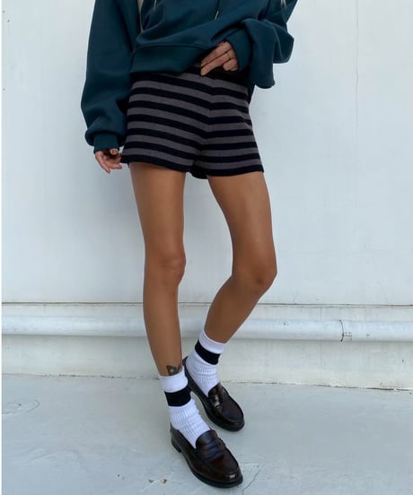 rib shorts「stretch knit」#8805512