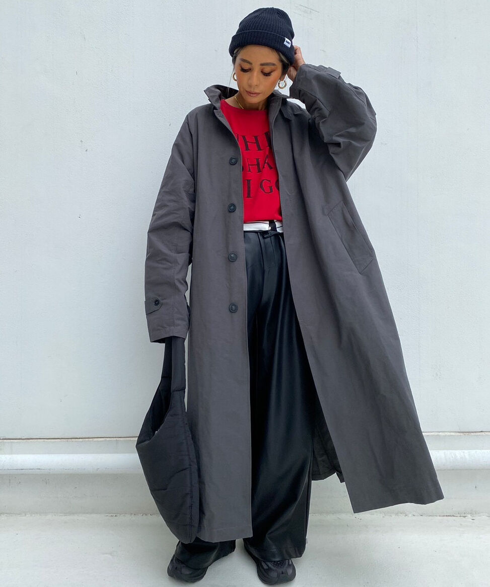 Stand collar long coat「SPRINKLE」#013 | tabletho...
