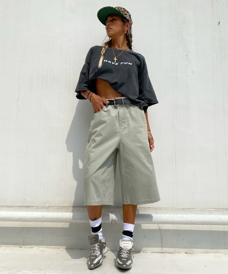 cropped T「HAVE FUN」#635358