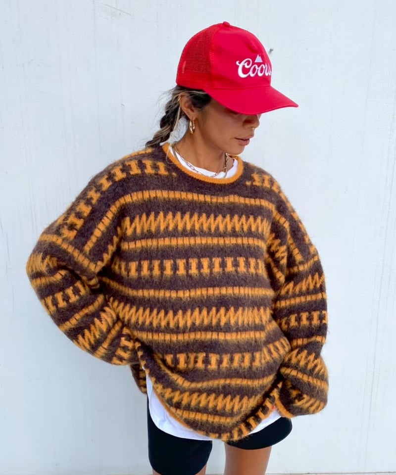 ノルウェー産 アナテース付きスモーキークォーツ pattern knit「nordic」#2617359 | tablethotel-sūdo