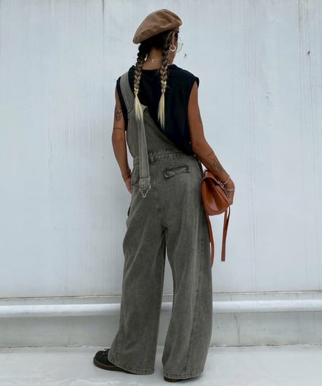 pigment overall「washed」#8209