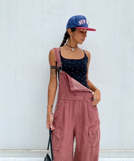 pigment overall「washed」#8209