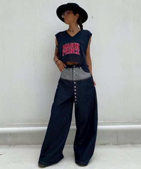 wide denim pt「design waist」#2635364