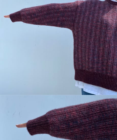 mix color knit「stripe」#8270