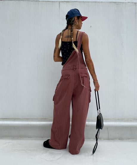 pigment overall「washed」#8209