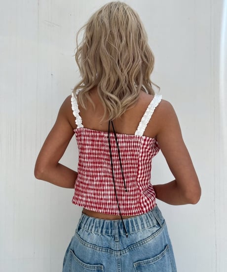 gingham camisole「diner」#2859