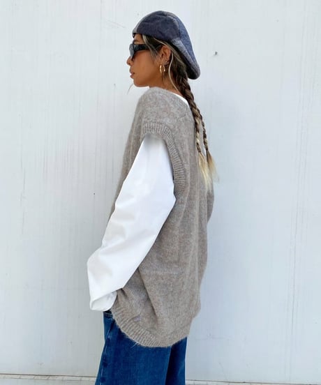 knit vest「loose」#086259