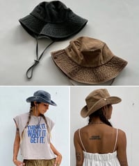 2ways bucket hat「denim safari」#2507-17/17 #2604-1/2