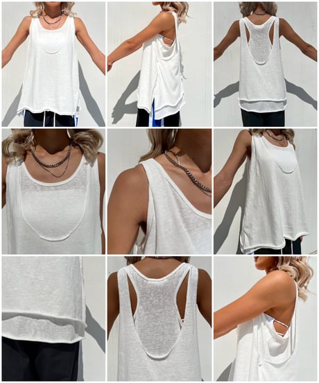 layered tanktop「two」#7062