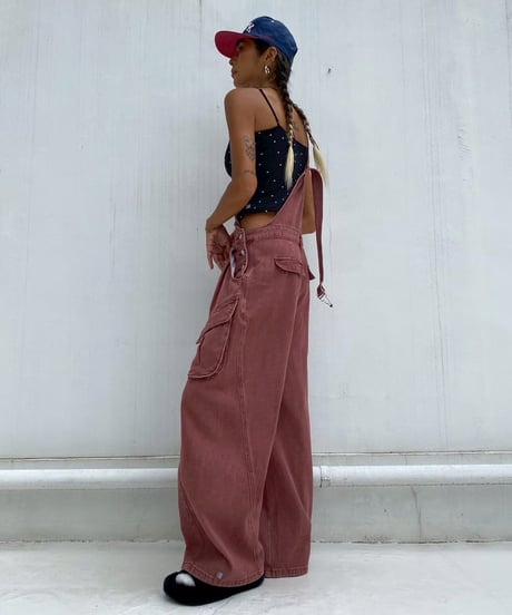 pigment overall「washed」#8209