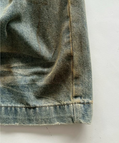 wide denim pt「dirty wash」#589163