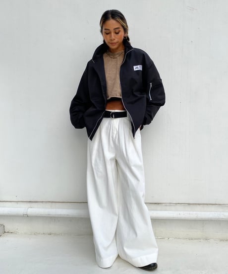 tuck wide pt 「belt waist」#6079