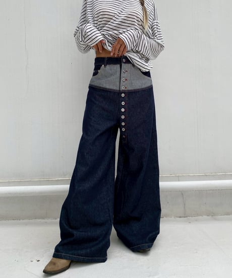 wide denim pt「design waist」#2635364