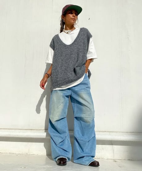 knit vest「loose」#086259