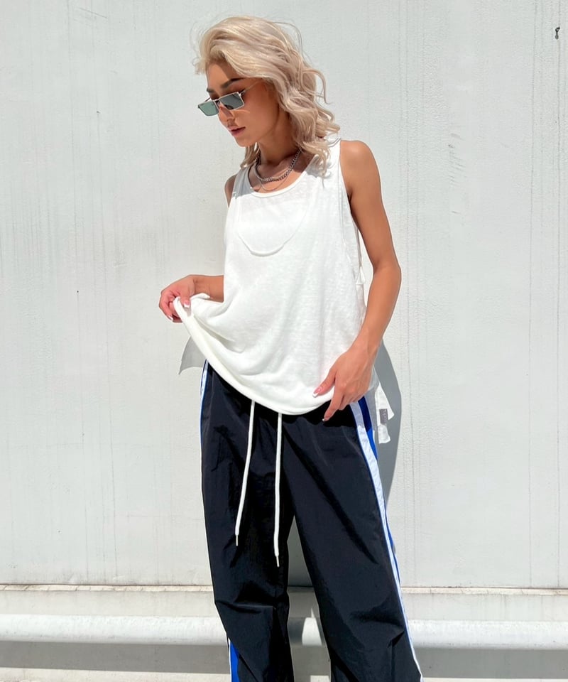 超美品！Atelier GG パイナップルタンクトップ①　サイズ2ハーフ① layered tanktop「two」#7062 | tablethotel-sūdo