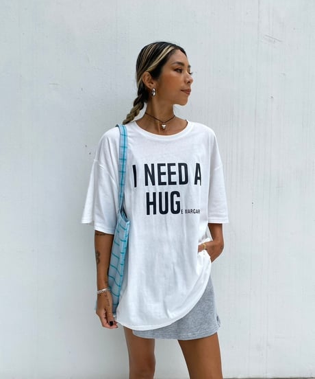 wide tee「HUG」#3271