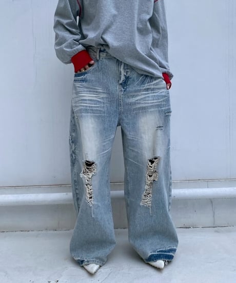baggy denim「full damage」#56225601