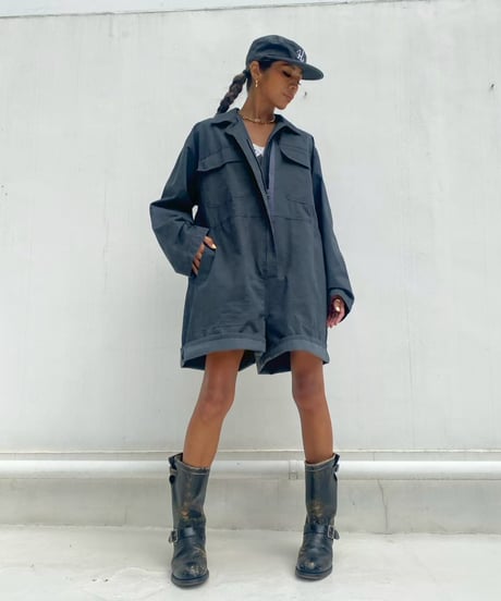 short jumpsuit「flap pocket」#523563