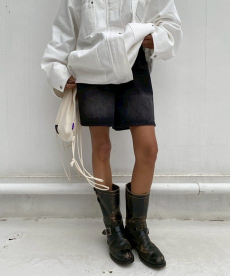 wash denim shorts「buggy」#70652-164