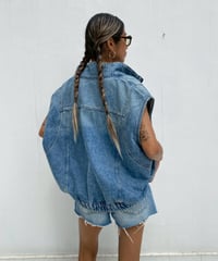 denim gilet「stand neck」#679964