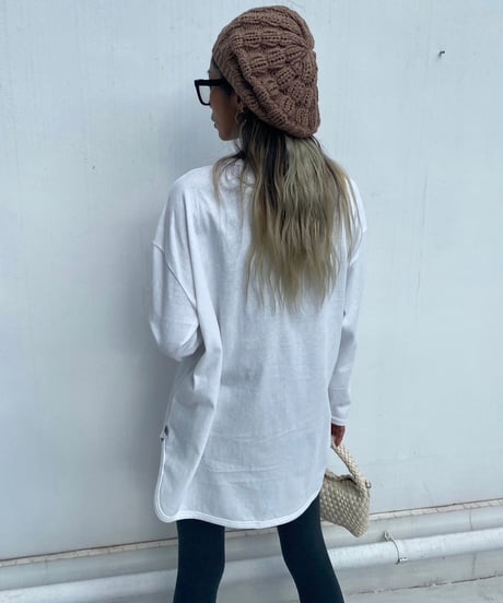 v-neck lont「round hem」#8206