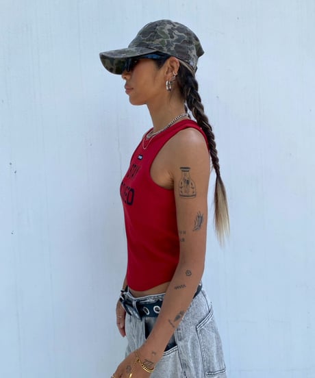 rib tank top「STAY FOCUSED」#256358