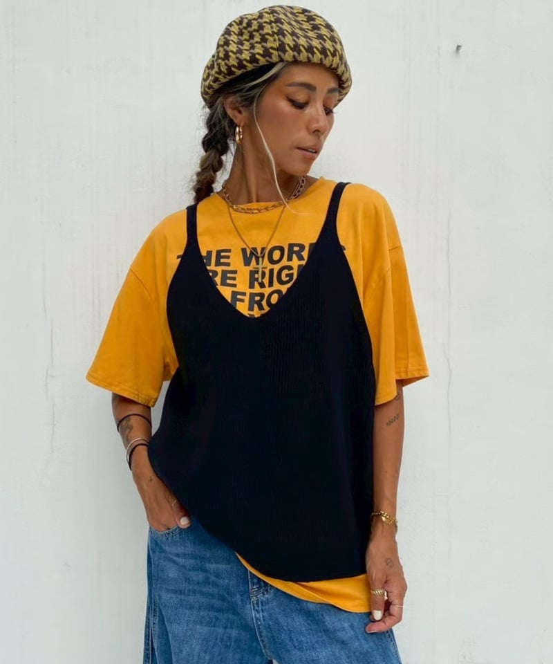 knit cami「V tank」#5060158 | tablethotel-sūdo