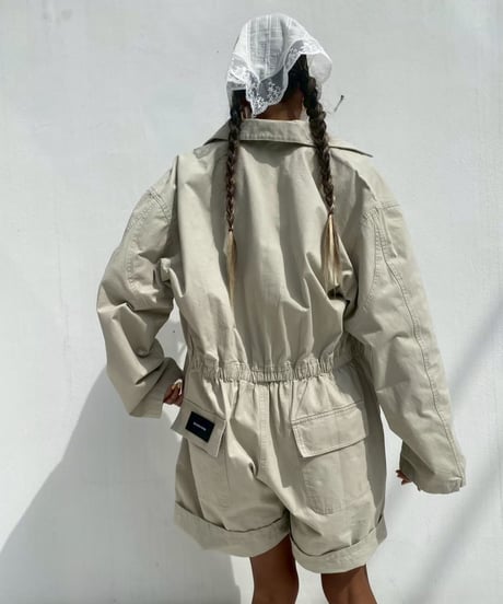 short jumpsuit「flap pocket」#523563