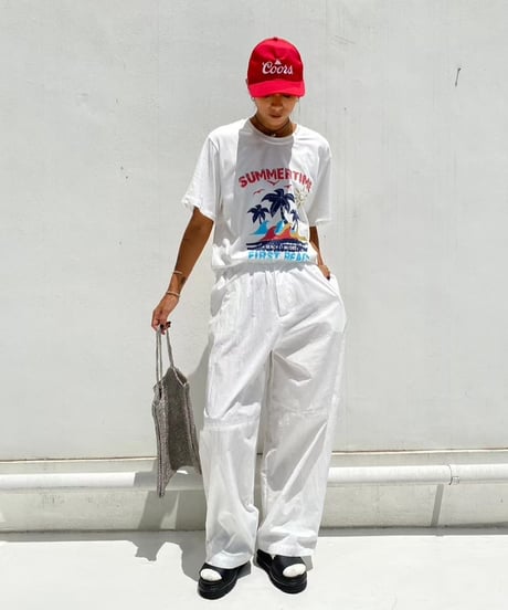 crew neck tee「beach」#88162