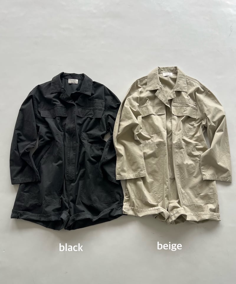 short jumpsuit「flap pocket」#523563 | tablethote