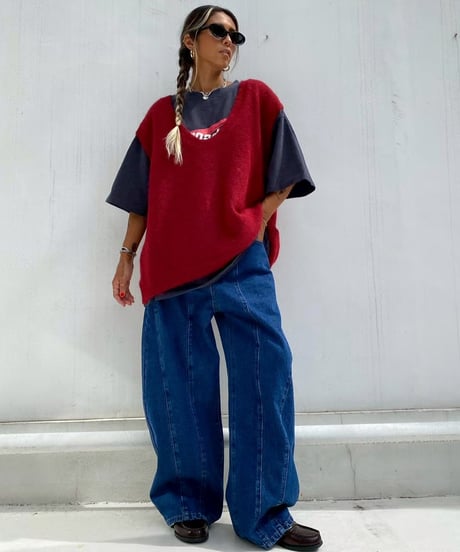 knit vest「loose」#086259