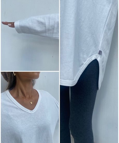 v-neck lont「round hem」#8206