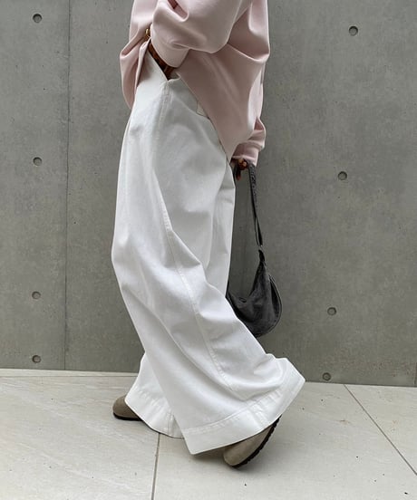 tuck wide pt 「belt waist」#6079