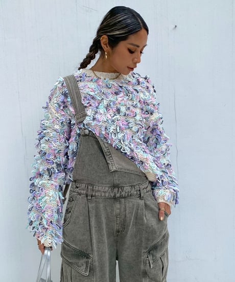 pigment overall「washed」#8209