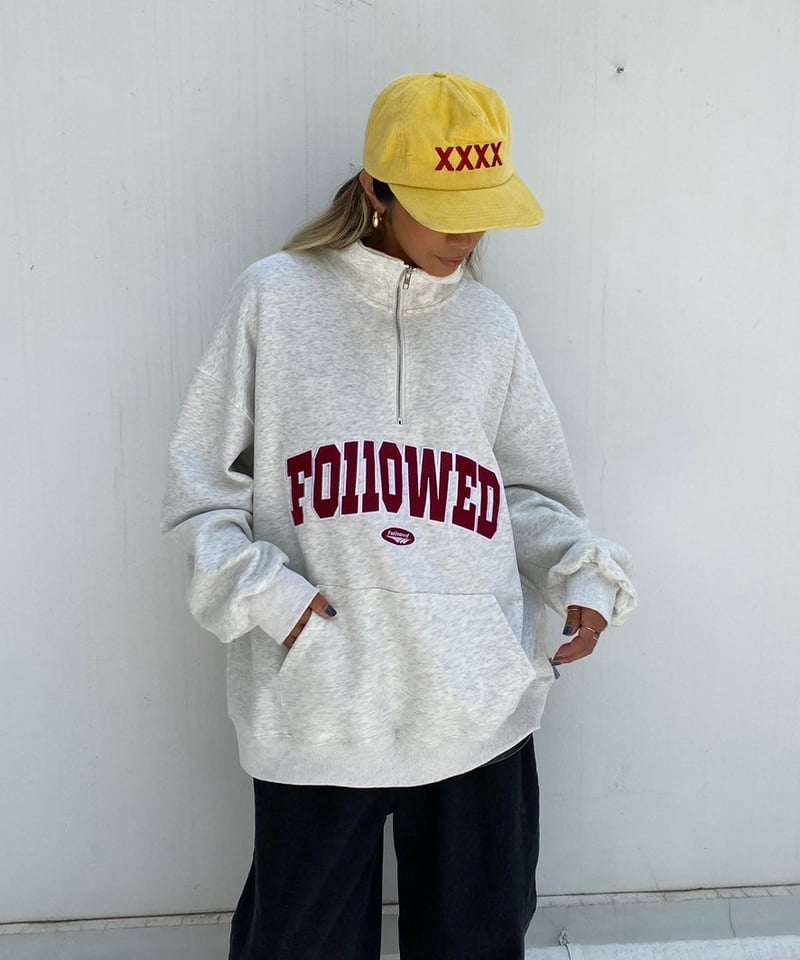6,900→¥6,600】half zip sw「FOllOWED」#6511 | tab