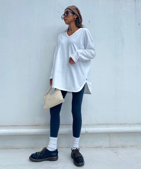 v-neck lont「round hem」#8206