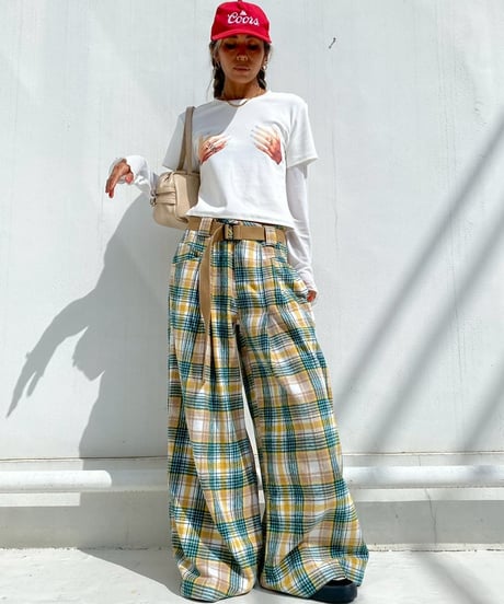 wide tuck pt「tartan check」#996159