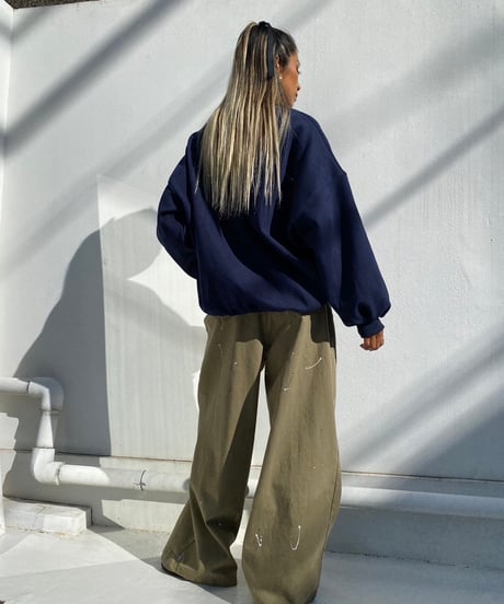 tuck wide pants「paint」#76832