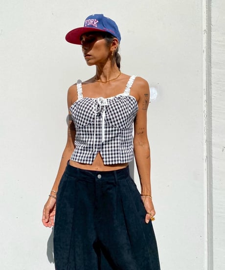 gingham camisole「diner」#2859