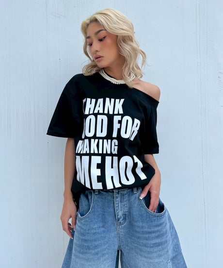 logo tee「oneshoul」#25465