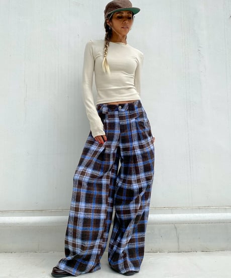 wide tuck pt「tartan check」#996159