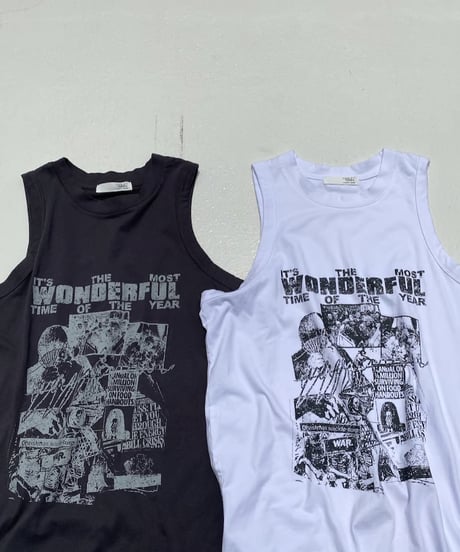 drop armhole tank「WONDERFUL」#11889