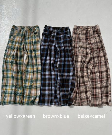 wide tuck pt「tartan check」#996159