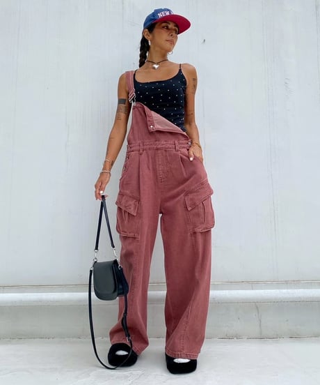 pigment overall「washed」#8209